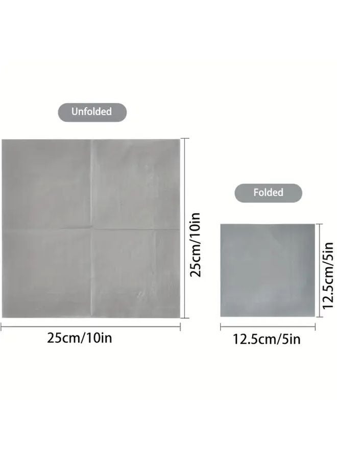 100pcs Premium Grey 2 Ply Disposable Paper Napkins 5x5 Inch For Parties Weddings Events - Image 2